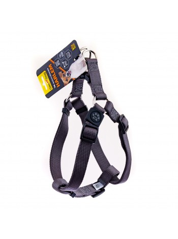 Шлея для собак GimDog Harlem X 2.0х53-77 см нейлон Сіра (8009632059099)