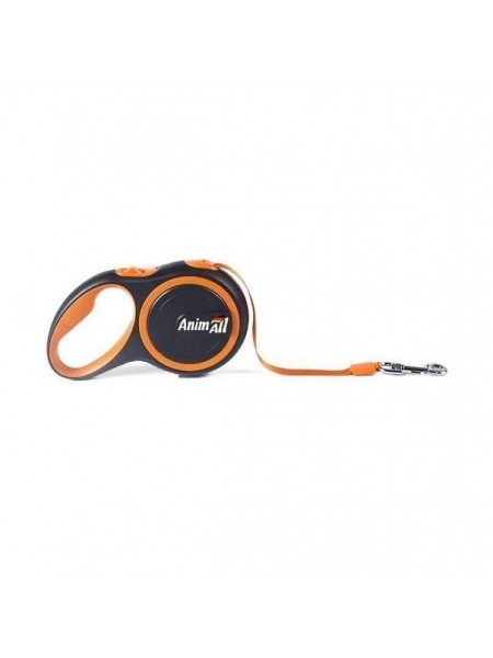 Поводок-рулетка AnimAll L до 50 кг 5 м Оранжево-черный (2000981099244)