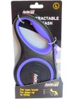 Повідець-рулетка AnimAll L до 50 кг 5 м Фіолетово-чорний (2000981099275)