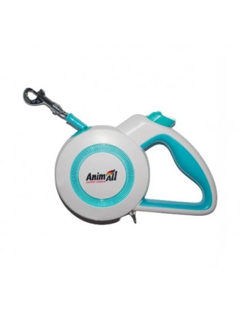 Поводок-рулетка AnimAll Reflector MS7110-3M S до 15 кг 3 м Бело-голубой (4820224500454)