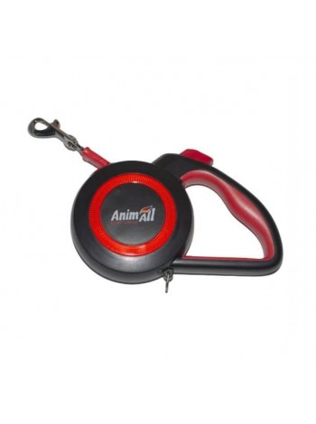 Повідець-рулетка AnimAll Reflector MS7110-5M L до 50 кг 5 м Червоно-чорний (4820224500539)