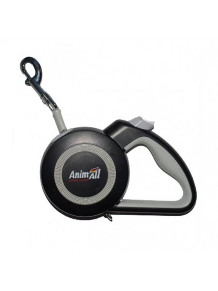 Повідець-рулетка AnimAll Reflector MS7110-5M L до 50 кг 5 м Сіро-чорний (4820224500546)