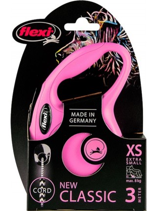 Повідець-рулетка Flexi Classic XS 3 м Рожевий (4000498022436)