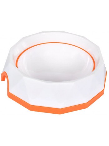 Миска для собак AnimAll 0266 Діамант PS8007 500 мл Жовтогаряча/біла (6914068020266)