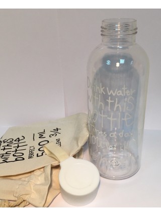 Пляшечка для води та напоїв SUNROZ New Bottle з мішечком 500 мл (SUN0041)