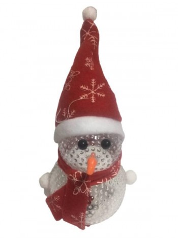 Фігурка світний сніговик LED ABC червоний ковпачок