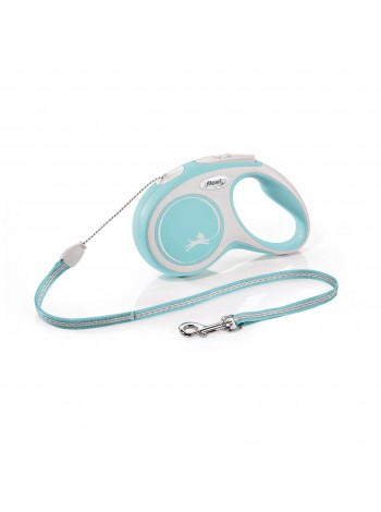 Повідець рулетка Flexi New Comfort S 5 м до 12 кг блакитний