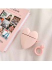 Силіконовий футляр Epik Lucky Heart series для навушників AirPods 1/2 + кільце Рожевий 1069046