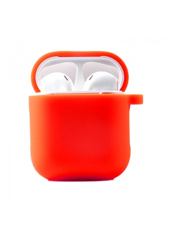 Силіконовий футляр Epik з мікрофіброю для навушників Airpods 1/2 Червоний/Red 1064814