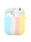 Силіконовий футляр Epik Colorfull для навушників AirPods 1/2 Блакитний / Жовтий 1132369