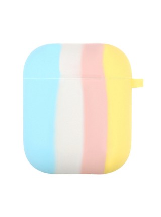 Силіконовий футляр Epik Colorfull для навушників AirPods 1/2 Блакитний / Жовтий 1132369