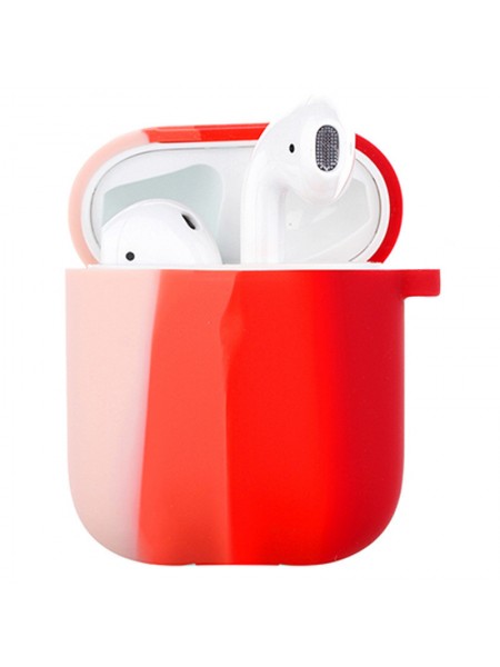 Силіконовий футляр Epik Colorfull для навушників AirPods 1/2 Рожевий / Червоний 1132371