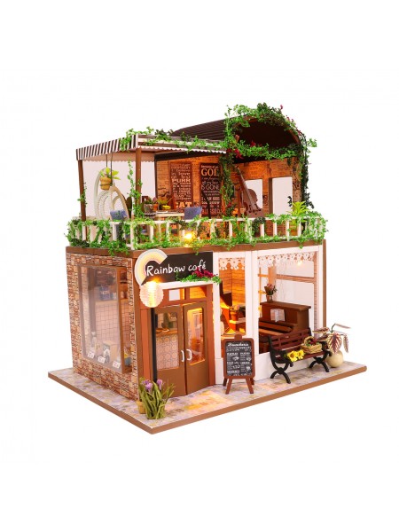 3D-сорбокс ляльковий будинок "Райдужне кафе" CuteBee DIY DollHouse (M201)
