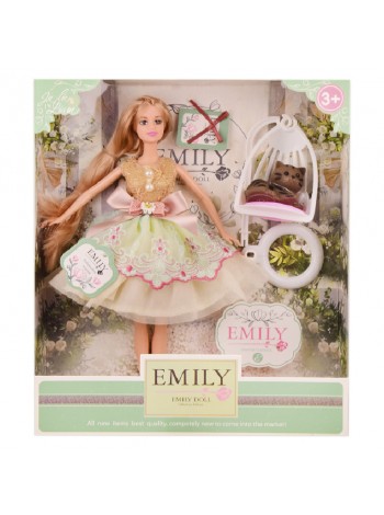 Дитяча лялька з аксесуарами QJ Toys Emily QJ088C 29 см Різнобарвний