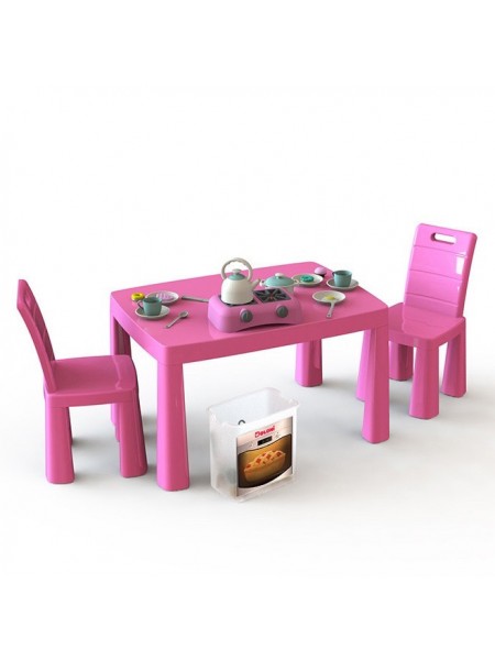 Ігровий набір кухня дитяча Doloni Toys 04670/3 34 предмети стіл + 2 стільчики