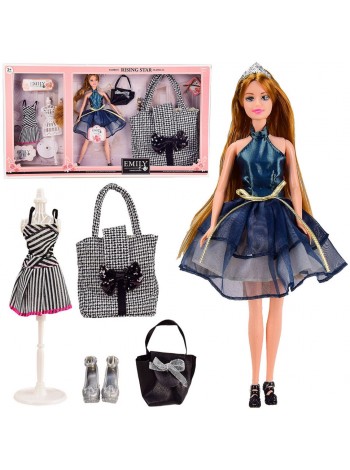 Лялька QJ Toys Emily QJ096A із сумочкою й аксесуарами 29 см
