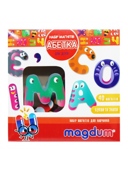 Дитячий набір магнітів "Азбука" Magdum ML4031-36 EN