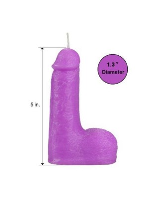 Свічка для сексуальних ігор фіолетова у формі пінису Lovetoy Bondage Fetish Candles