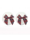 Стикині з бантиками школярки Lovetoy Reusable Sequin Round Nipple Pasties