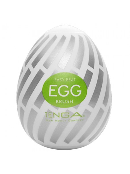 Мастурбатор-яйце Tenga Egg Brush з рельєфом у формі великої щетини