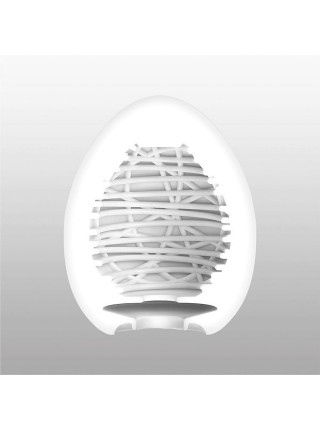 Мастурбатор-яйце Tenga Egg Silky II з рельєфом у формі павутини