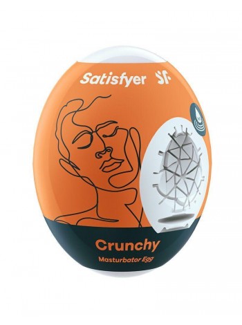 Самозмащувальний мастурбатор-яйцо Satisfyer Masturbator Egg Single Crunchy одноразовий не вимагає змащення