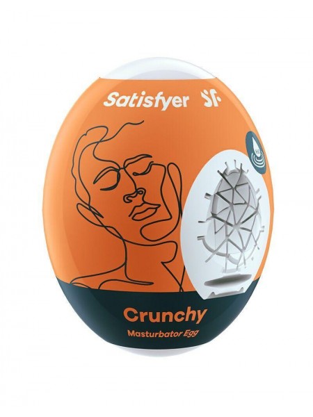 Самозмащувальний мастурбатор-яйцо Satisfyer Masturbator Egg Single Crunchy одноразовий не вимагає змащення