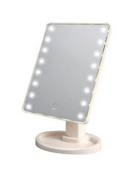Настільне дзеркало для макіяжу SUNROZ з LED-підсвіткою 22 світлодіоди Біле (SUN0150)