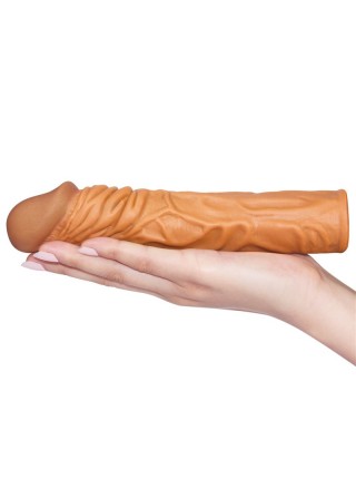 Насадка на пеніс подовжувальна Lovetoy коричневого кольору Pleasure X Tender Penis Sleeve
