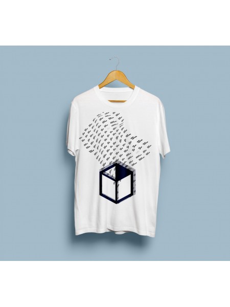 Футболка DROPPARTNER Merch з принтом L / 50 Біла (SUN_DP009L)