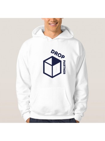 Худі (кенгуру) DROPPARTNER Merch Premium Classic Hooded Sweat з принтом L / 50 Біле (SUN_DP011L)