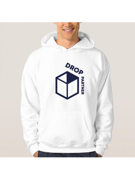 Худі (кенгуру) DROPPARTNER Merch Premium Classic Hooded Sweat з принтом L / 50 Біле (SUN_DP011L)