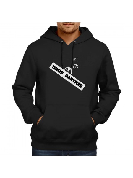 Худі (кенгуру) DROPPARTNER Merch Premium Classic Hooded Sweat з принтом M / 48 Чорне (SUN_DP012M)