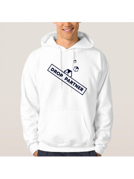 Худі (кенгуру) DROPPARTNER Merch Premium Classic Hooded Sweat з принтом M / 48 Біле (SUN_DP013M)
