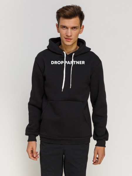 Худі (кенгуру) DROPPARTNER Merch Premium Classic Hooded Sweat з принтом M / 48 Чорне (SUN_DP016M)