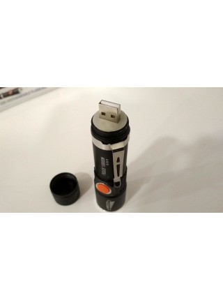 Ліхтар світлодіодний тактичний Police BL-616-T6 USB Чорний (007070)