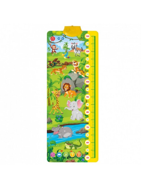 навчальний плакат для дітей Зростомер Limo Toy Зоопарк укр/анг (M4001)