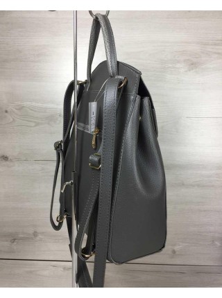 Жіночий рюкзак-сумка WeLassie Серце Сірий (65-44601)
