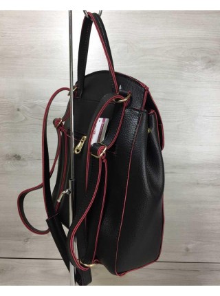 Молодіжна сумка-рюкзак WeLassie Серце Чорно-червоний (65-44606)