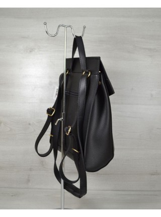 Жіночий рюкзак-сумка Welassie Чорний (65-44201)