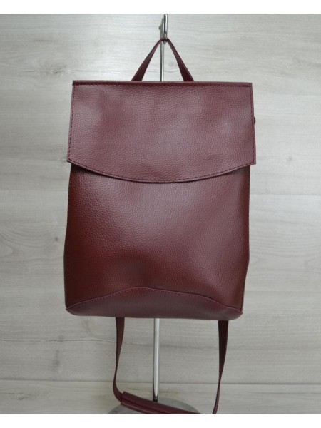 Жіночий рюкзак-сумка Welassie Бордовий (65-44204)