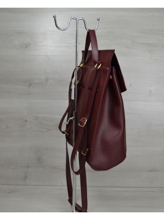 Жіночий рюкзак-сумка Welassie Бордовий (65-44204)