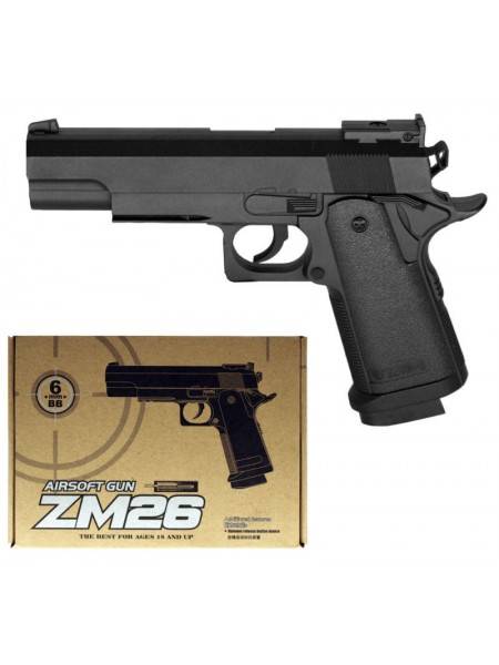 Страйкбольний пістолет з кульками CYMA Чорний (ZM26)