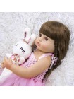 Силіконова колекційна лялька Reborn Doll 55 см Дівчинка Моніка (198)