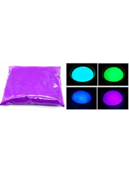 Комплект із 4 барвників Фіолетового/кольорового Люмінофора ЗВІЧНОЮ порошку люмінесцента Просто та легко 10 г по 20г