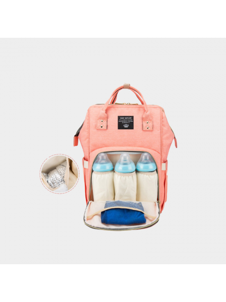 Рюкзак для мами LEQUEEN з термокишенею й органайзером (RDM Pink)