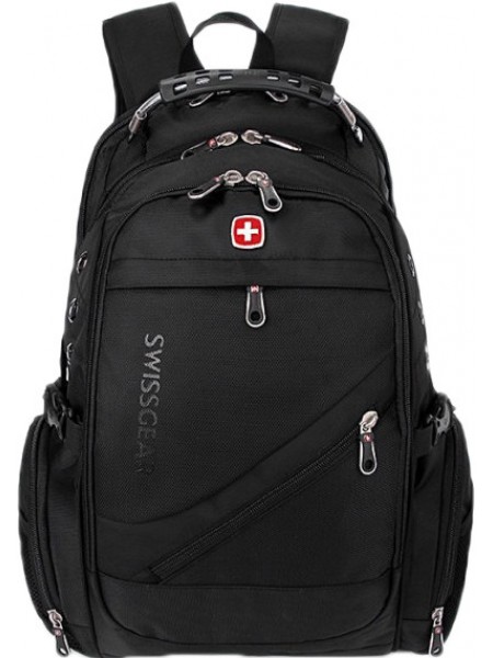 Рюкзак SwissGear з відділенням для ноутбука та чохлом від дощу 35 л Чорний + Бездротові навушники i12 TWS з