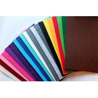 Набір китайського жорсткого фетру 2 мм Pugovichok "Основний" 20 кольорів для рукоділля та творчості (SUN7171)