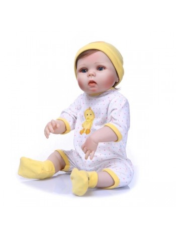 Силіконова колекційна Лялька Реборн Reborn Дівчинка світу (Вінілова Лялька) Висота 55 см (427)