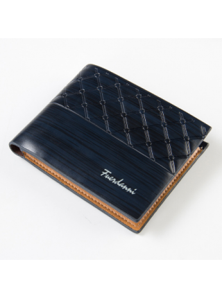 Чоловічий гаманець BAELLERRY Fuerdanni Style Чоловічий шкіряний гаманець Short Синій (SUN0241)